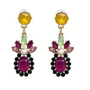 new Crystal Drop Earrings multicolor